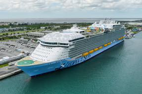 A cruise liner at Port Canaveral.