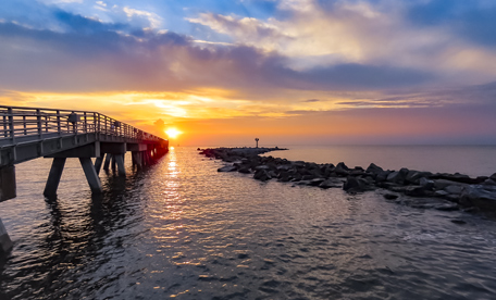 Jetty Park Beach & Pier at Sunrise