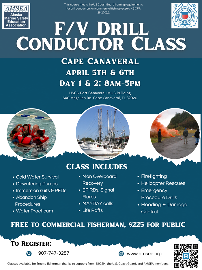 Fishing Vessel Drill Conductor Training flyer